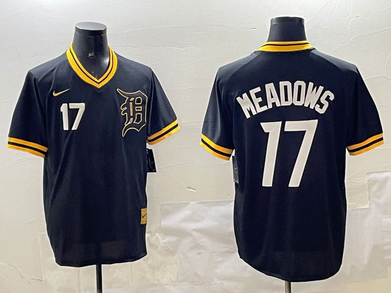 Men Detroit Tigers #17 Meadows Black Gold Game 2025 Nike MLB Jersey style 5->detroit tigers->MLB Jersey